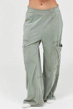 Load image into Gallery viewer, HF Mineral Wash Wide Leg Cargo Pants