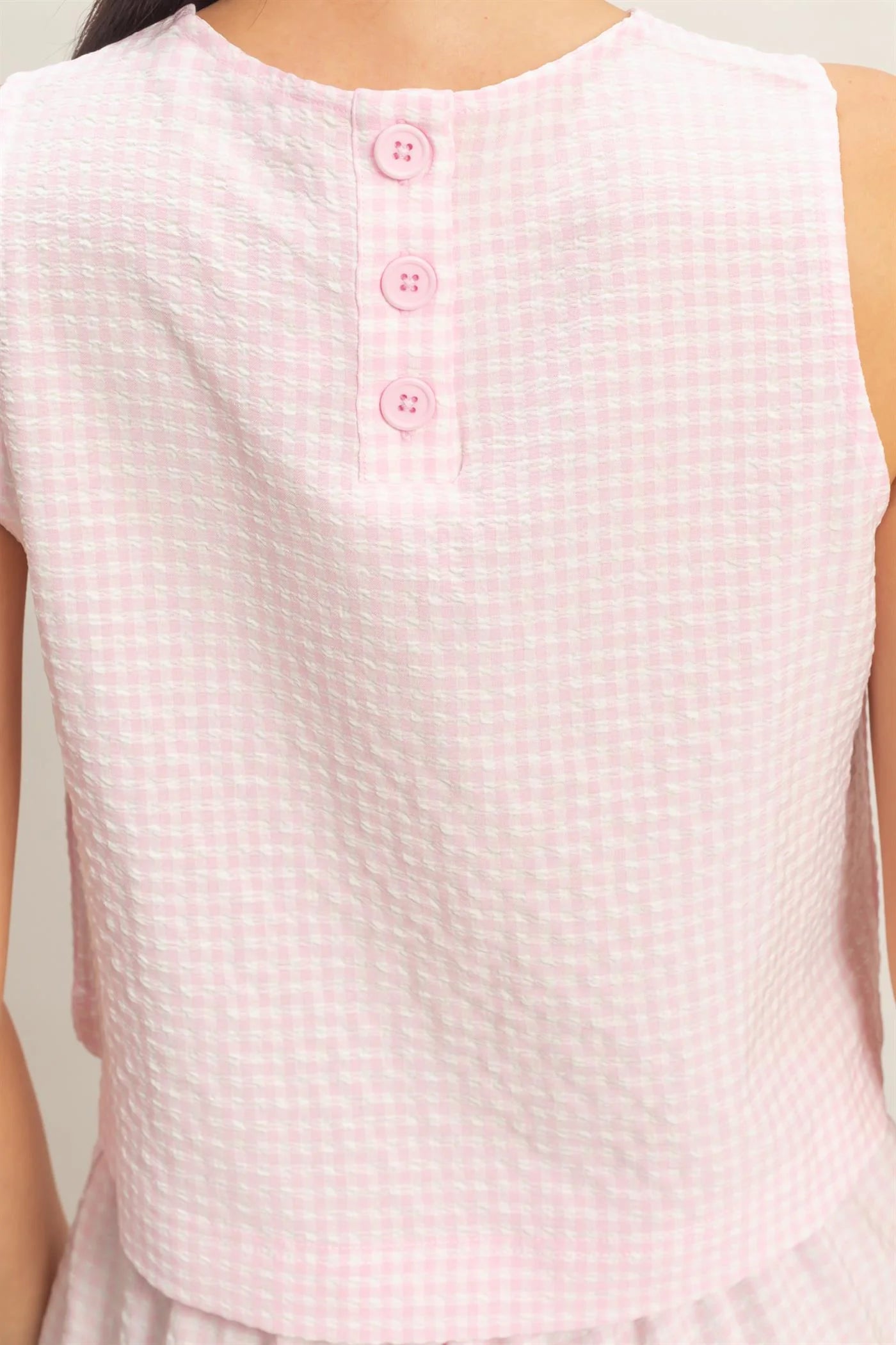 HF Gingham Checkered Top/Skort SET