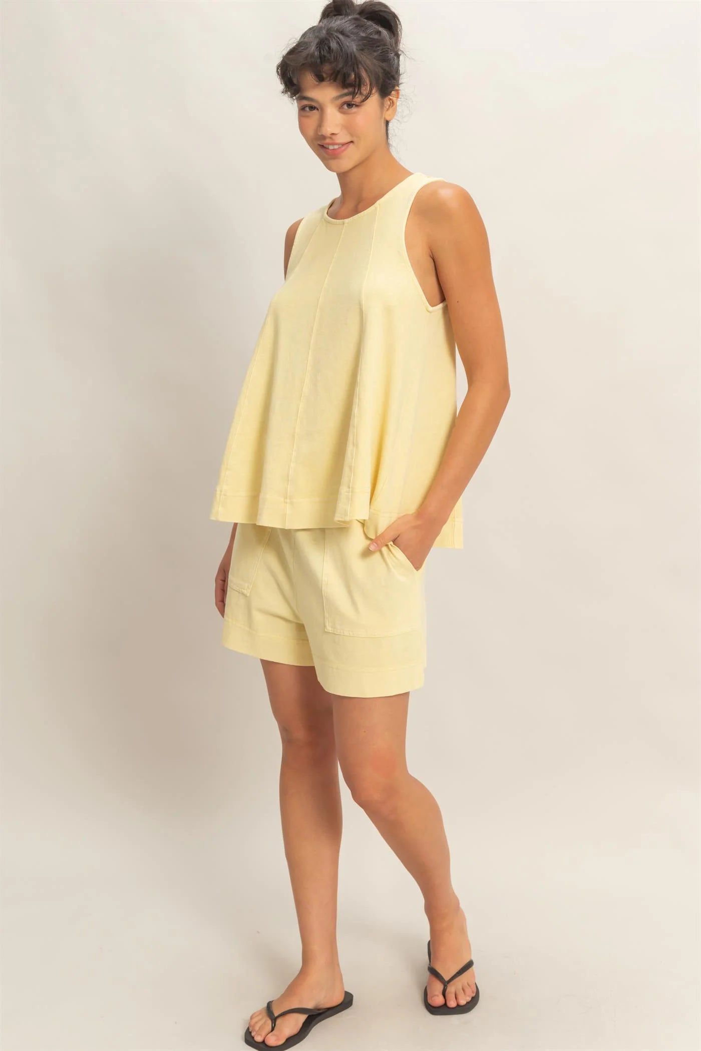 HF Sleeveless Round Neck Top/Shorts SET