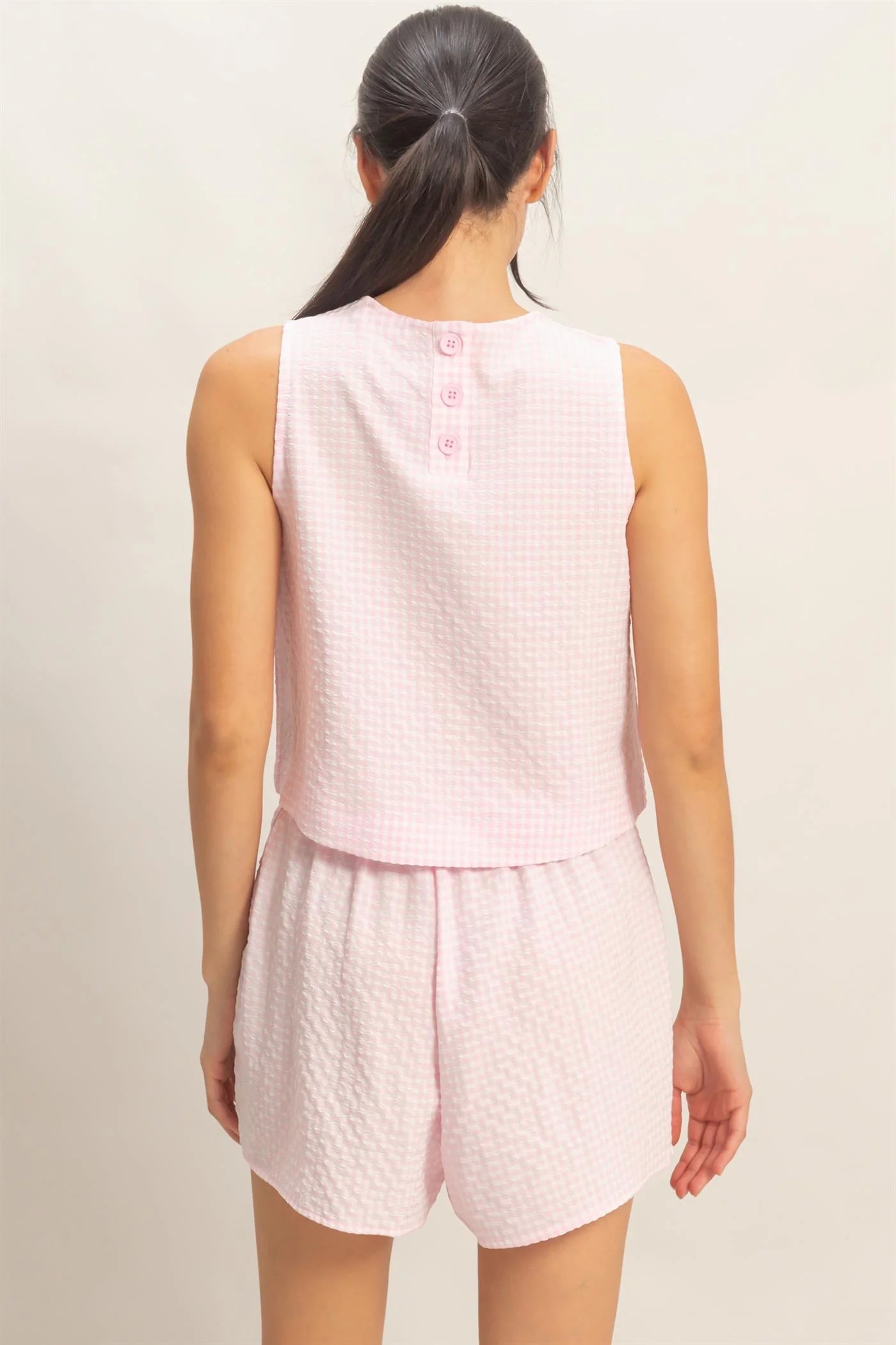 HF Gingham Checkered Top/Skort SET