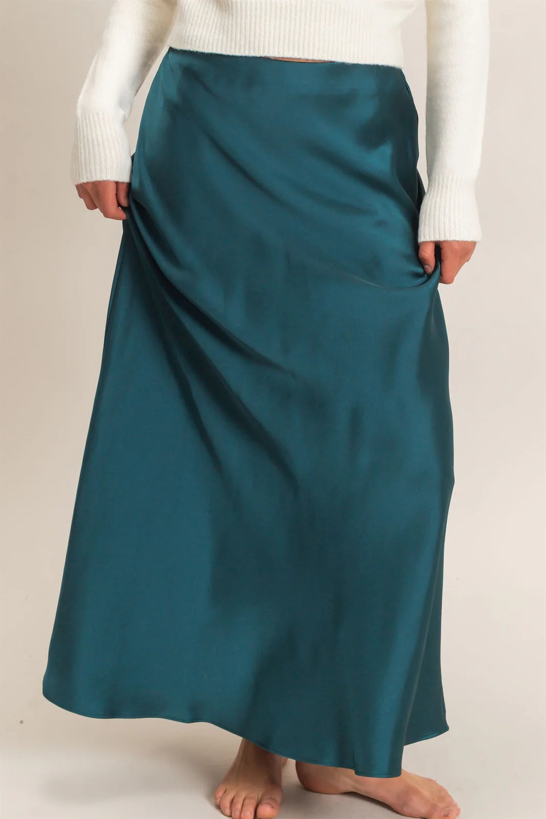 HF Satin Maxi Skirt
