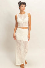 Load image into Gallery viewer, HF Round Neck Lace Top/Skirt SET