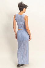 Load image into Gallery viewer, HF Round Neck Lace Top/Skirt SET