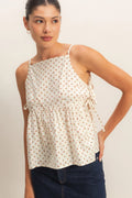 HF Strawberry Print Tie-Side Cami