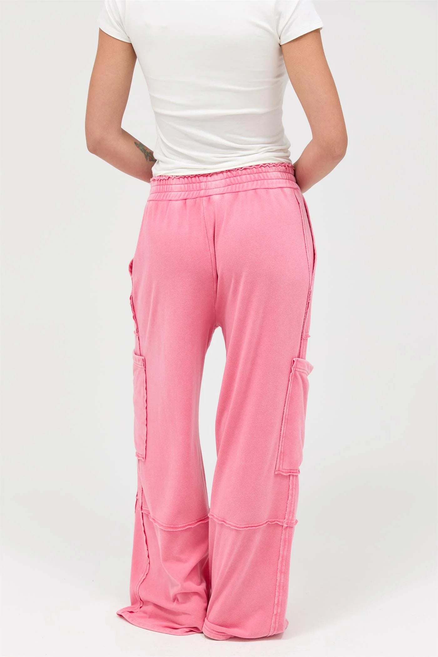 HF Mineral Wash Wide Leg Cargo Pants