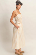 Load image into Gallery viewer, HF Striped Spaghetti Strap Midi Dress