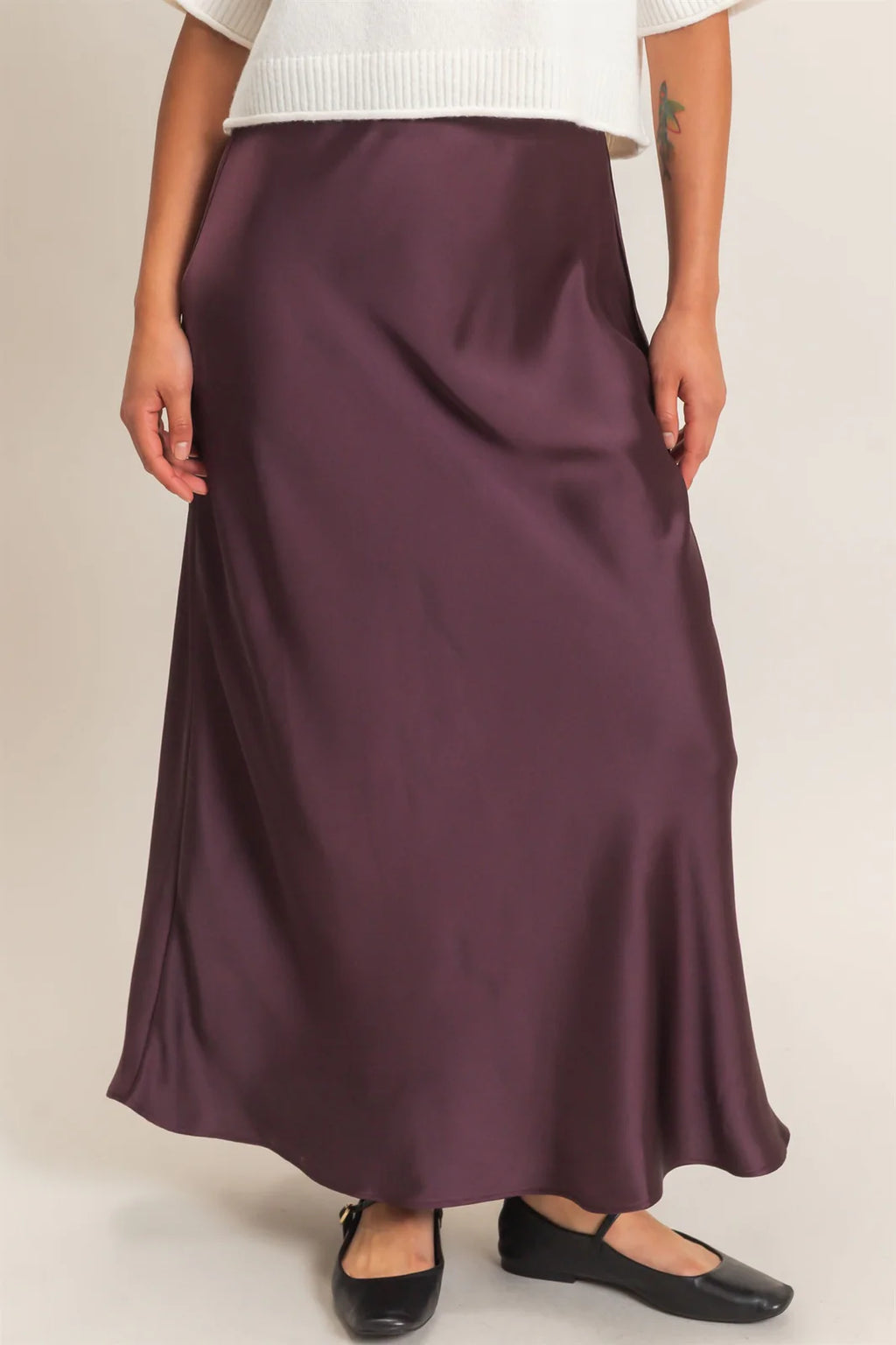 HF Satin Maxi Skirt