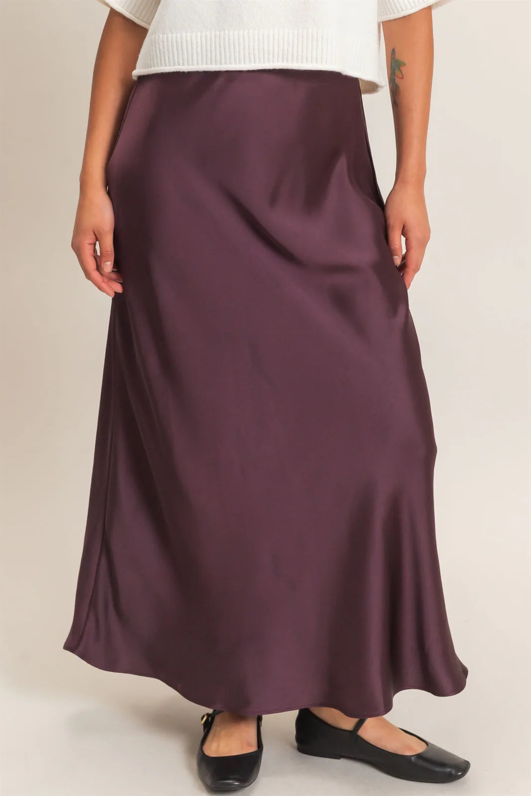 HF Satin Maxi Skirt