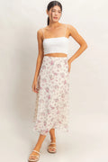 HF Floral Print Bias Skirt