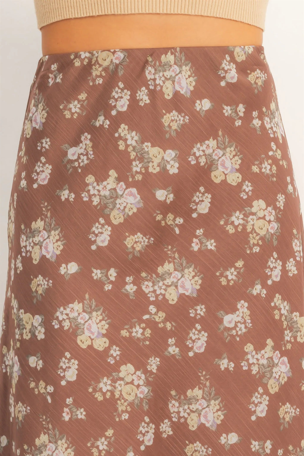 HF Floral Print Bias Skirt