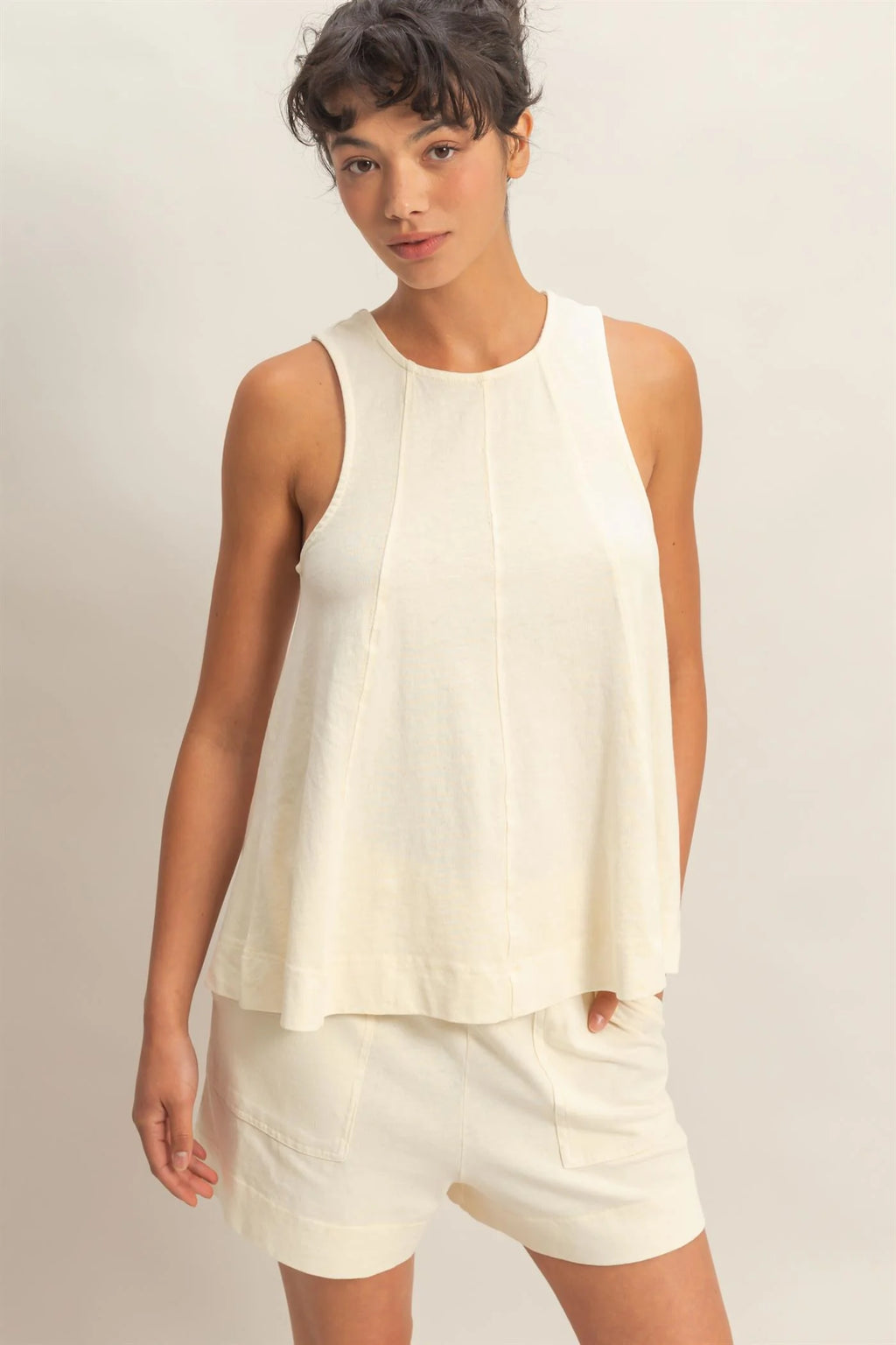 HF Sleeveless Round Neck Top/Shorts SET