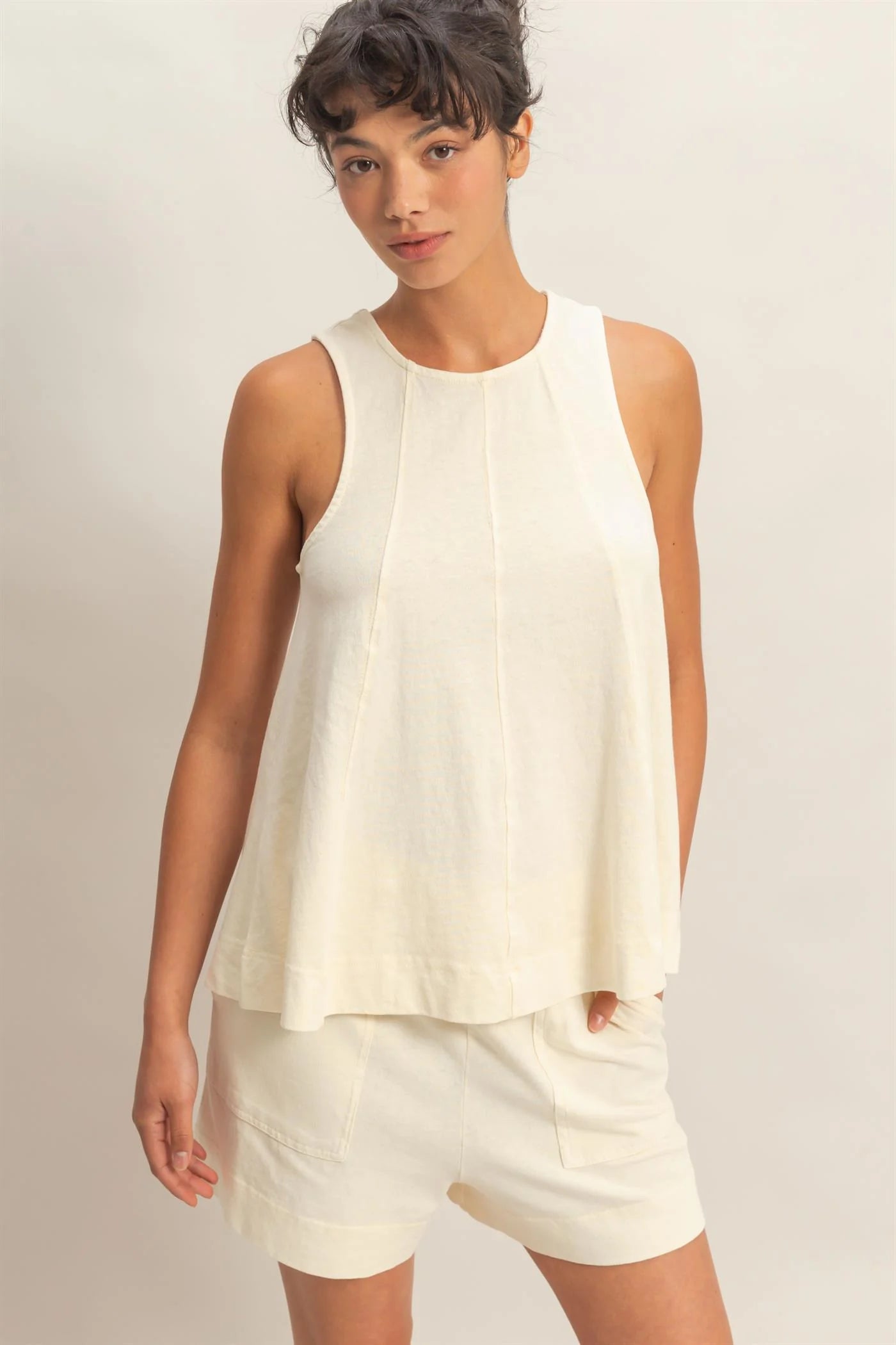 HF Sleeveless Round Neck Top/Shorts SET