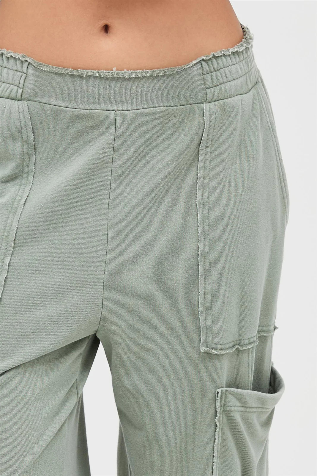 HF Mineral Wash Wide Leg Cargo Pants