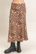 HF Leopard Print Midi Skirt