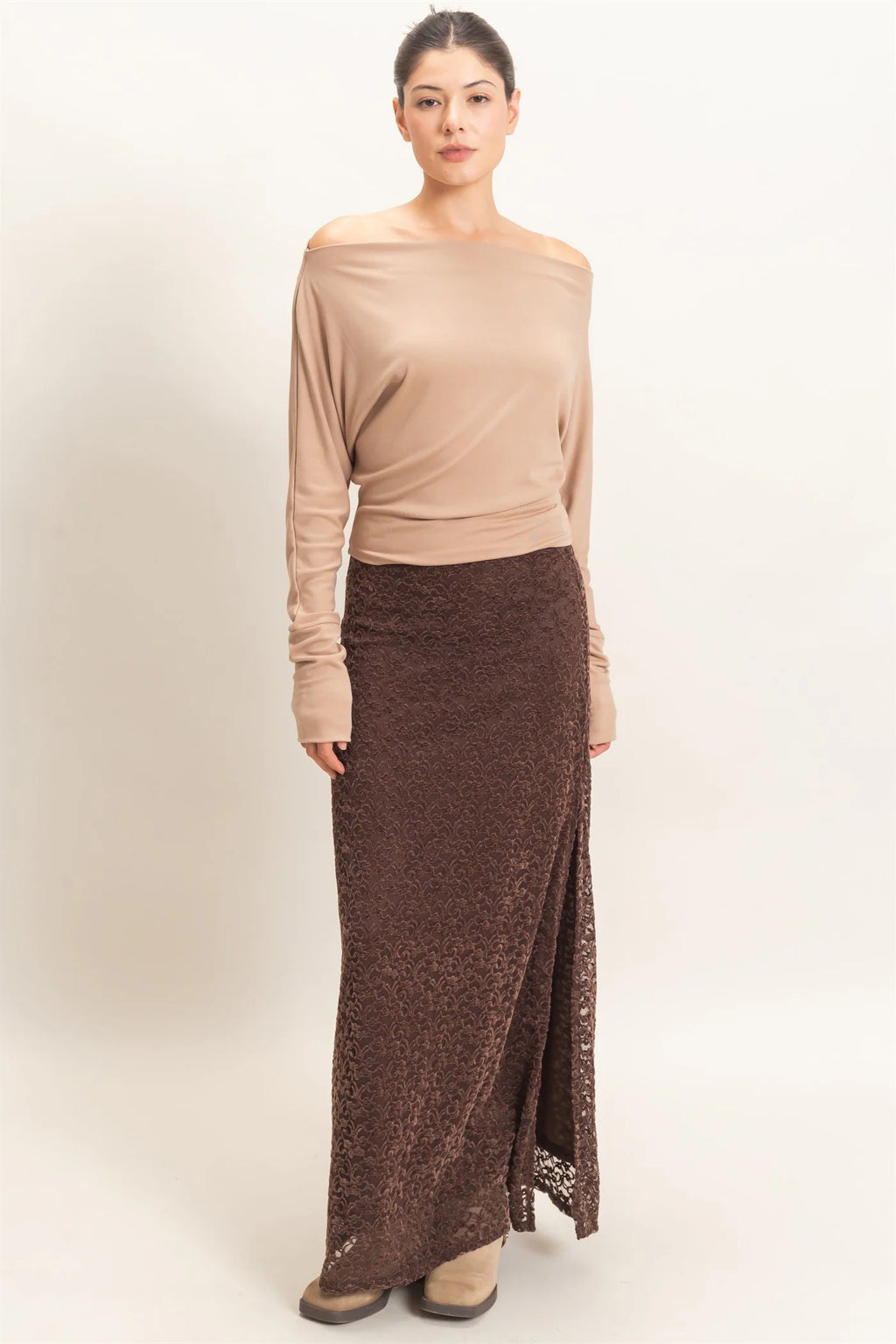 HF Velvet Lace Maxi Skirt