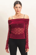 HF Off-Shoulder Lace Top