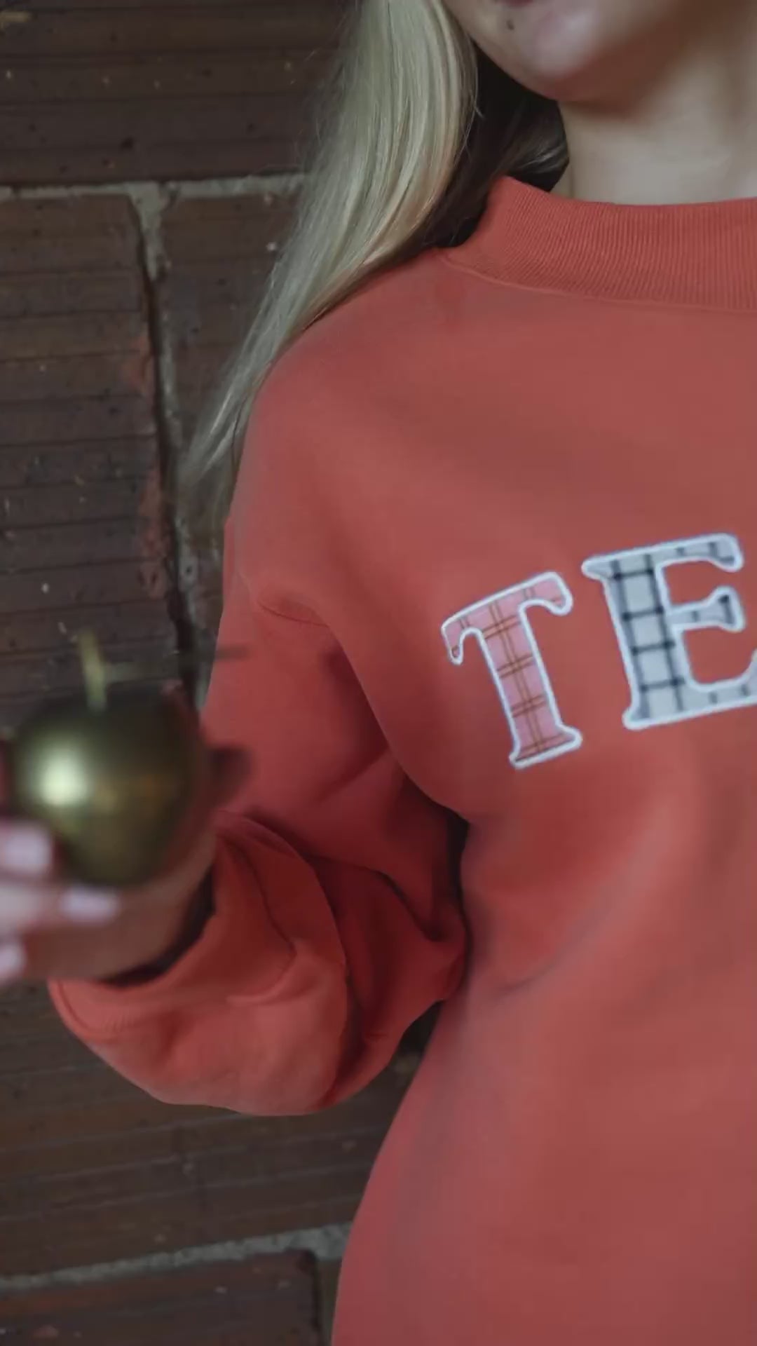 Fall Embroidered Teach Mockneck