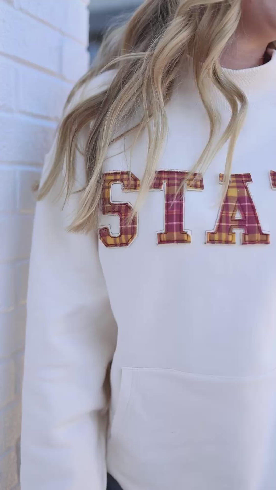 State Plaid Mockneck