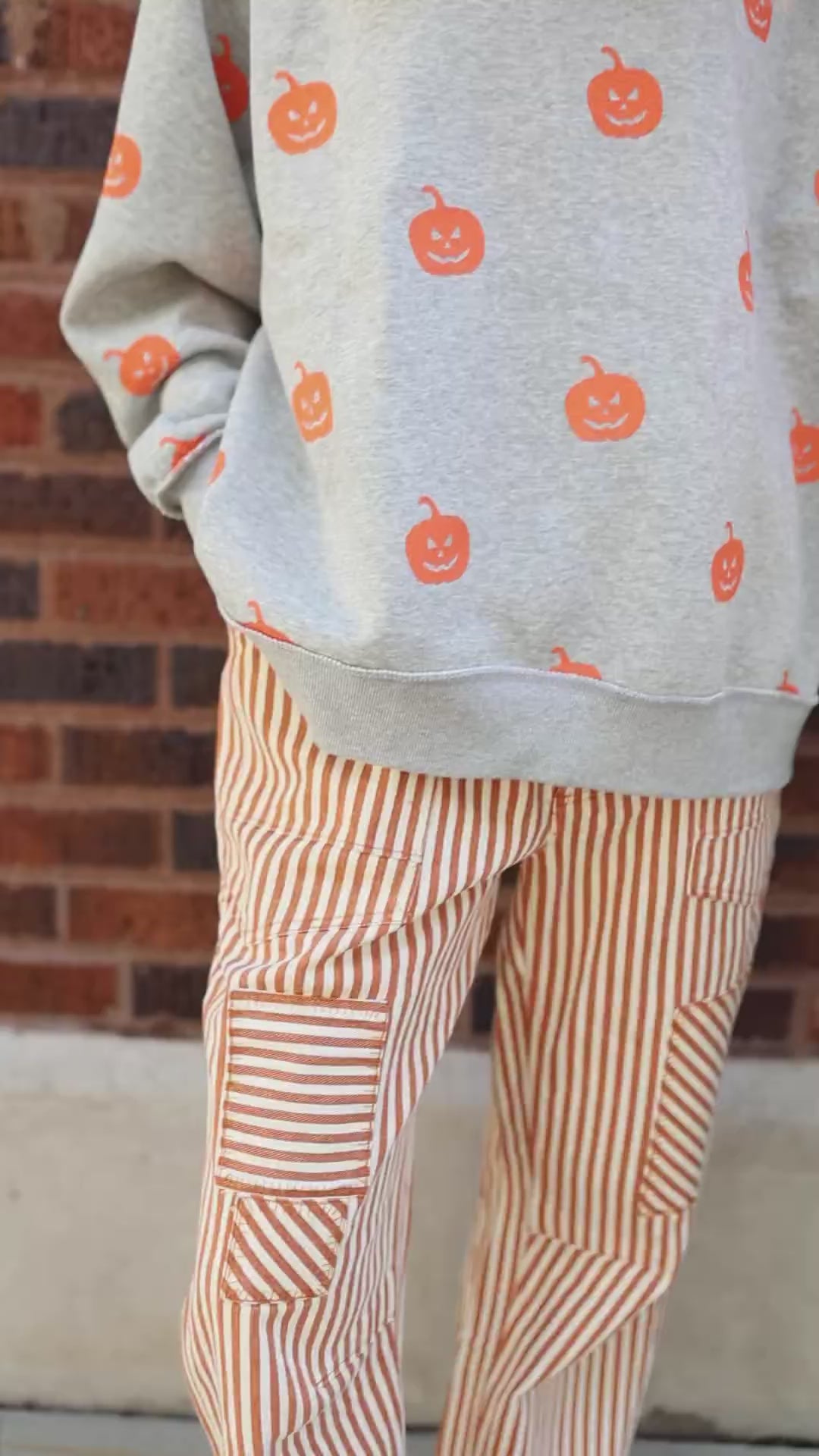 PL Reversible Halloween/Pumpkin Mock Neck