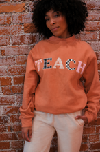 Load image into Gallery viewer, Fall Embroidered Teach Mockneck