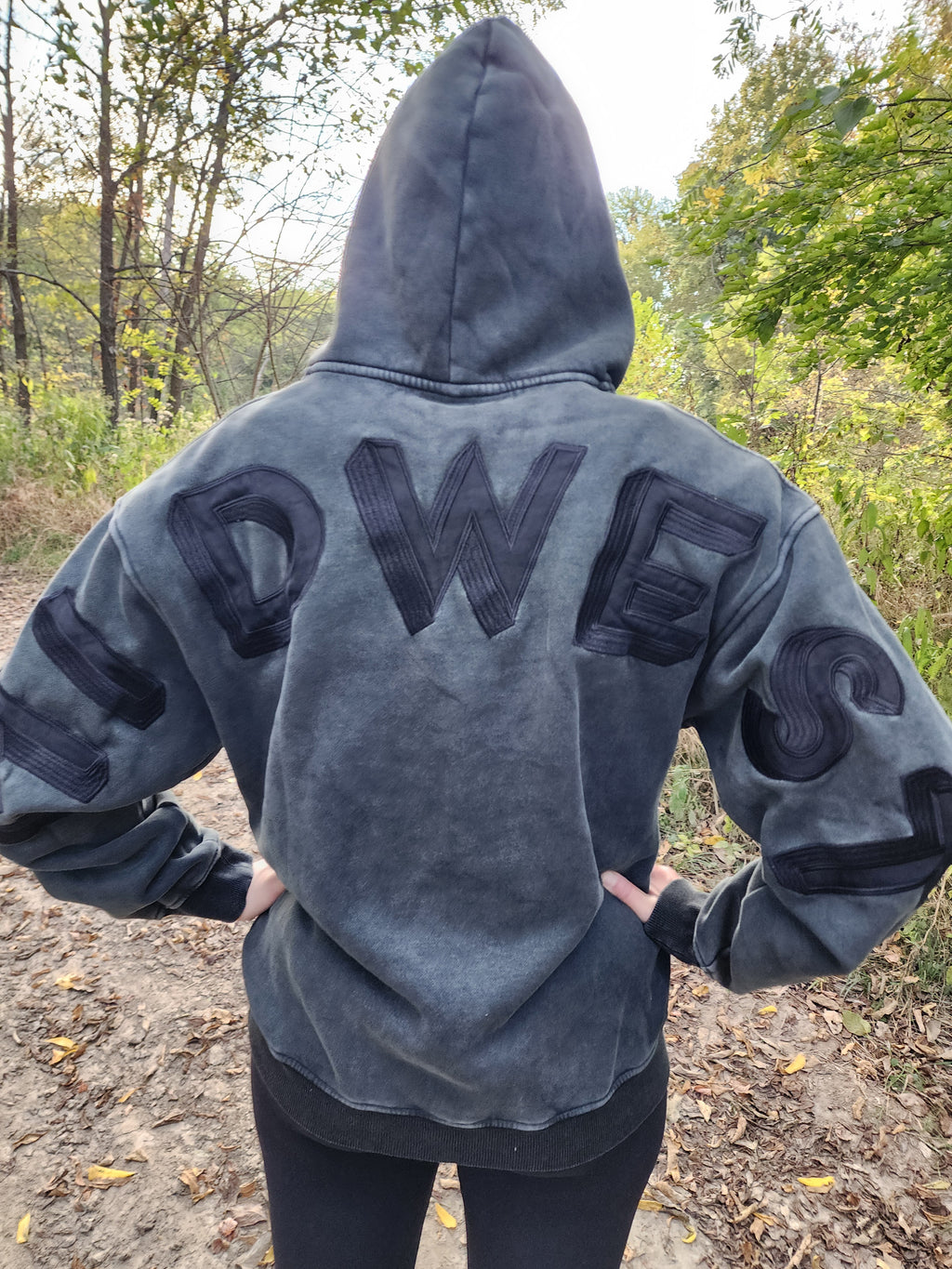 Mineral Washed Embroidered Midwest Hoodie