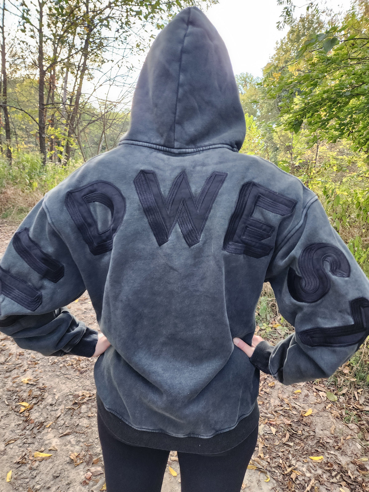 Mineral Washed Embroidered Midwest Hoodie