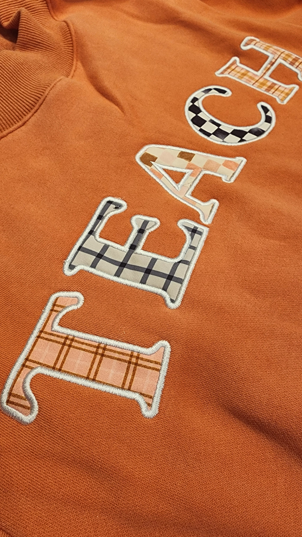 Fall Embroidered Teach Mockneck