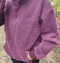 Load image into Gallery viewer, Mineral Washed Embroidered Midwest Hoodie