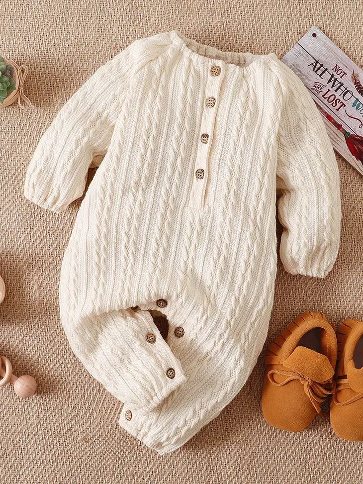 Knitted Button Jumpsuit