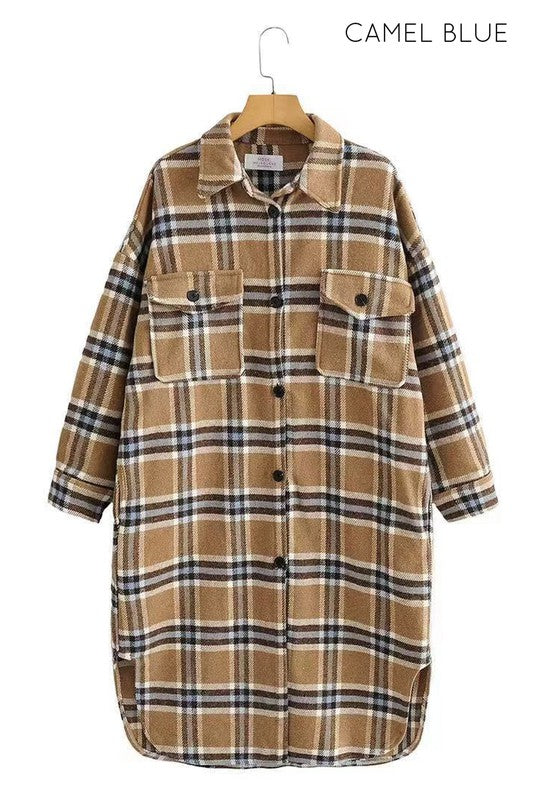 Plaid Midi Jacket