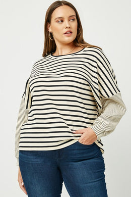Plus Size Stripe Top