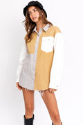 Color Block Shacket