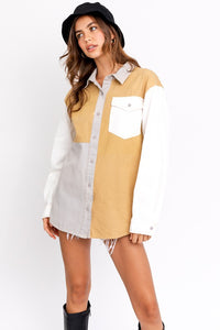 Color Block Shacket