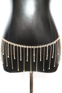 Rhinestone Fringe Belt