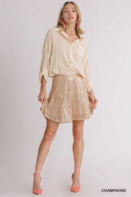 Sequin Mini Skirt