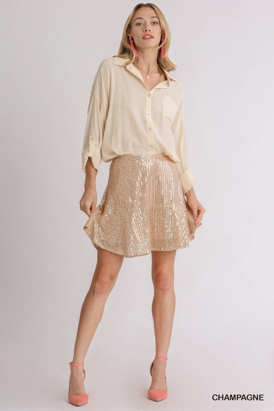 Sequin Mini Skirt