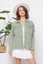 Load image into Gallery viewer, Distressed Snap Jacket