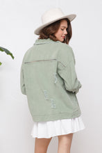 Load image into Gallery viewer, Distressed Snap Jacket
