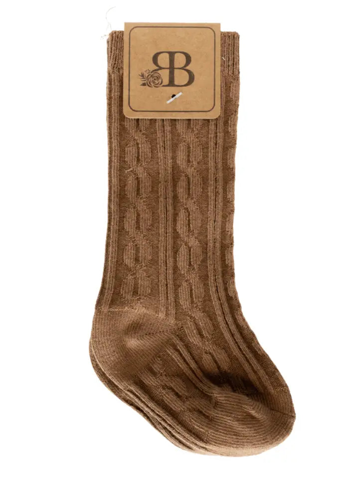 Kids Knee High Cable Socks