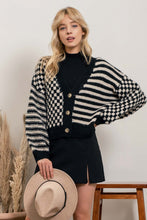Load image into Gallery viewer, BP Stripe &amp; Checkered Cardigan