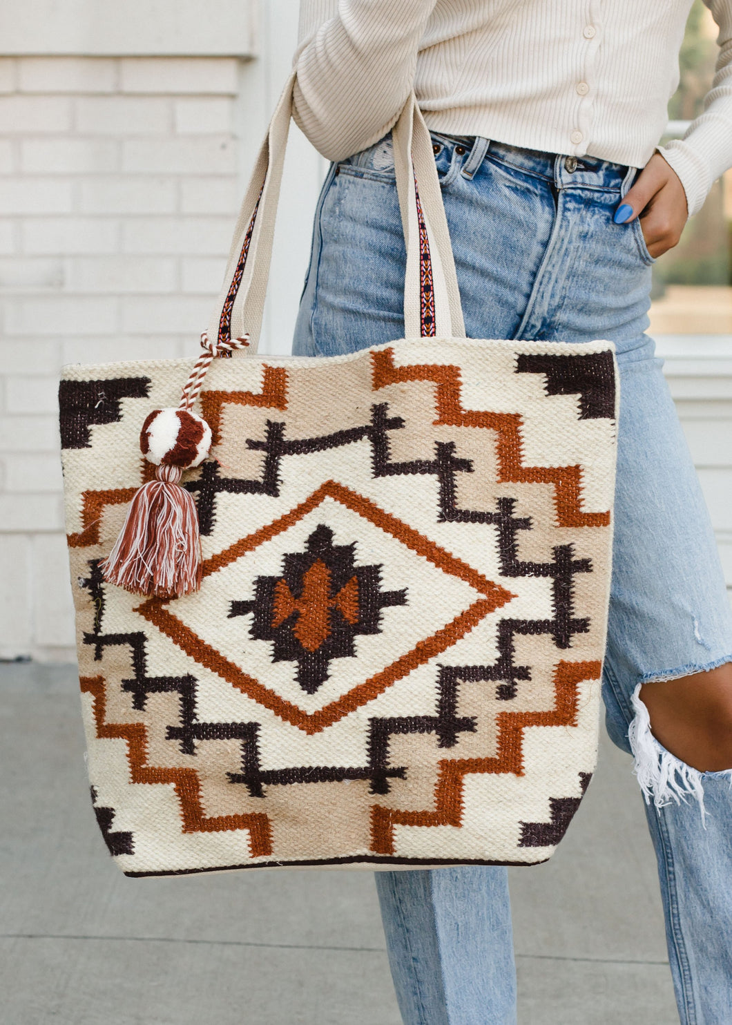 Tan/Rust Aztec Bag