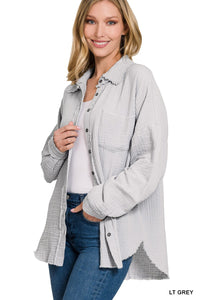 Gauze Linen Button Down