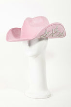 Load image into Gallery viewer, Faux Suede Rhinestone Cowboy Hat