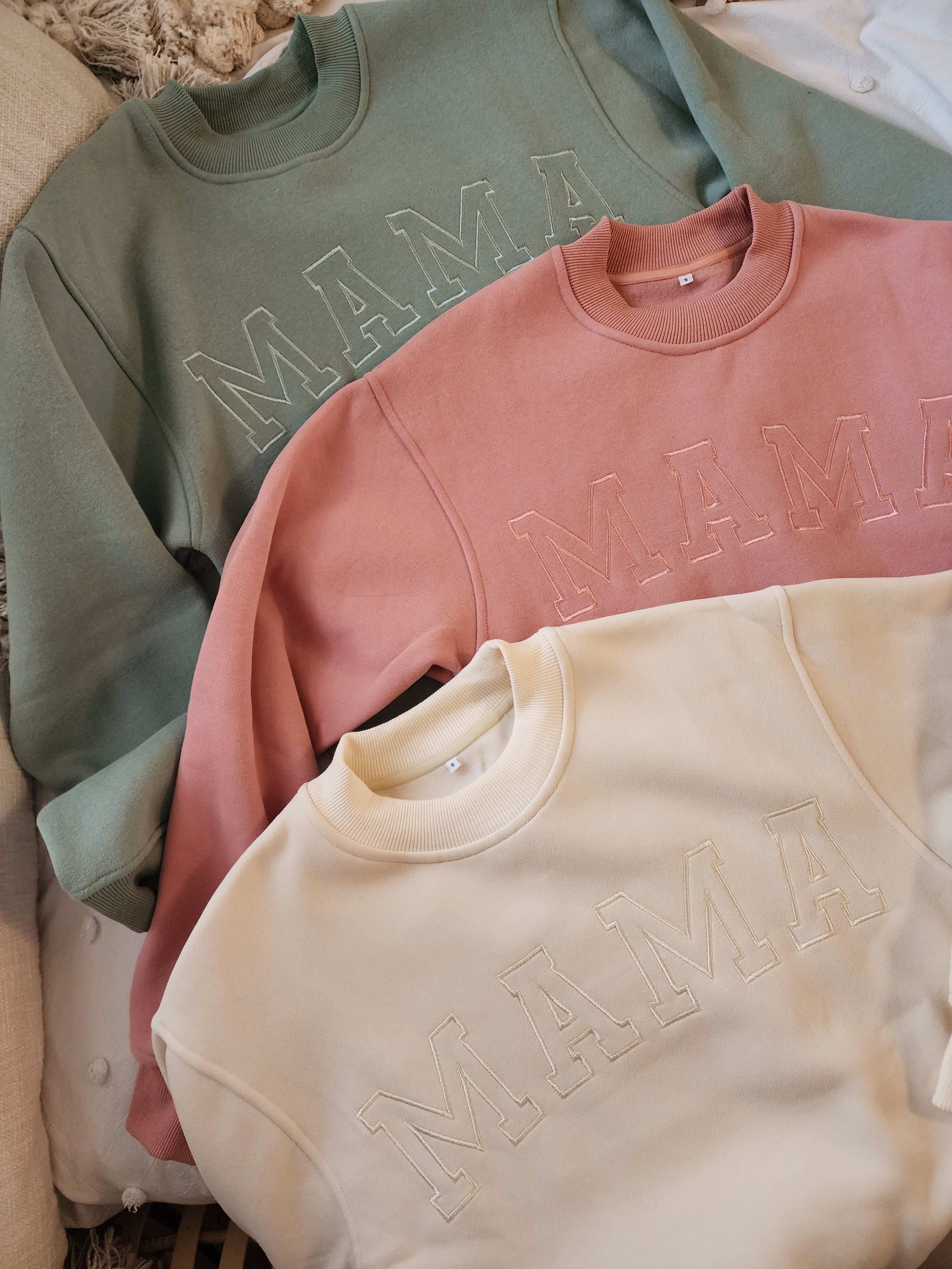 Embroidered Mama Crewneck
