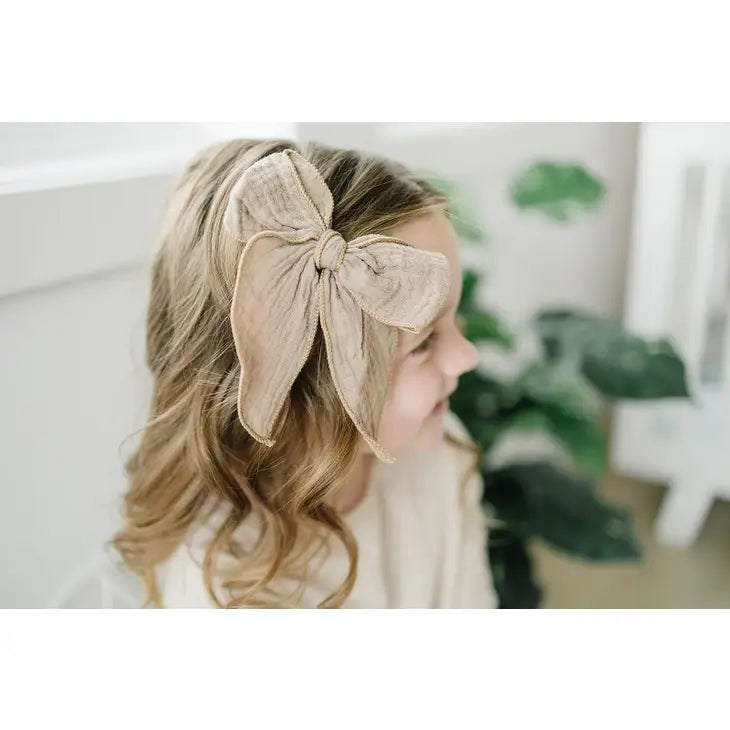 Large Linen Gauze Bow