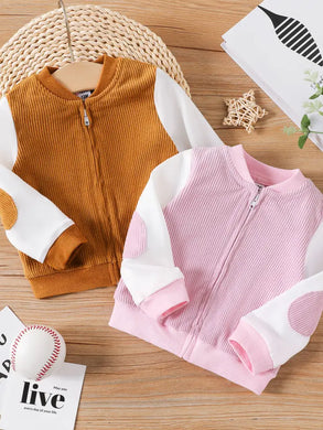 Kids Corduroy Color Block Jacket