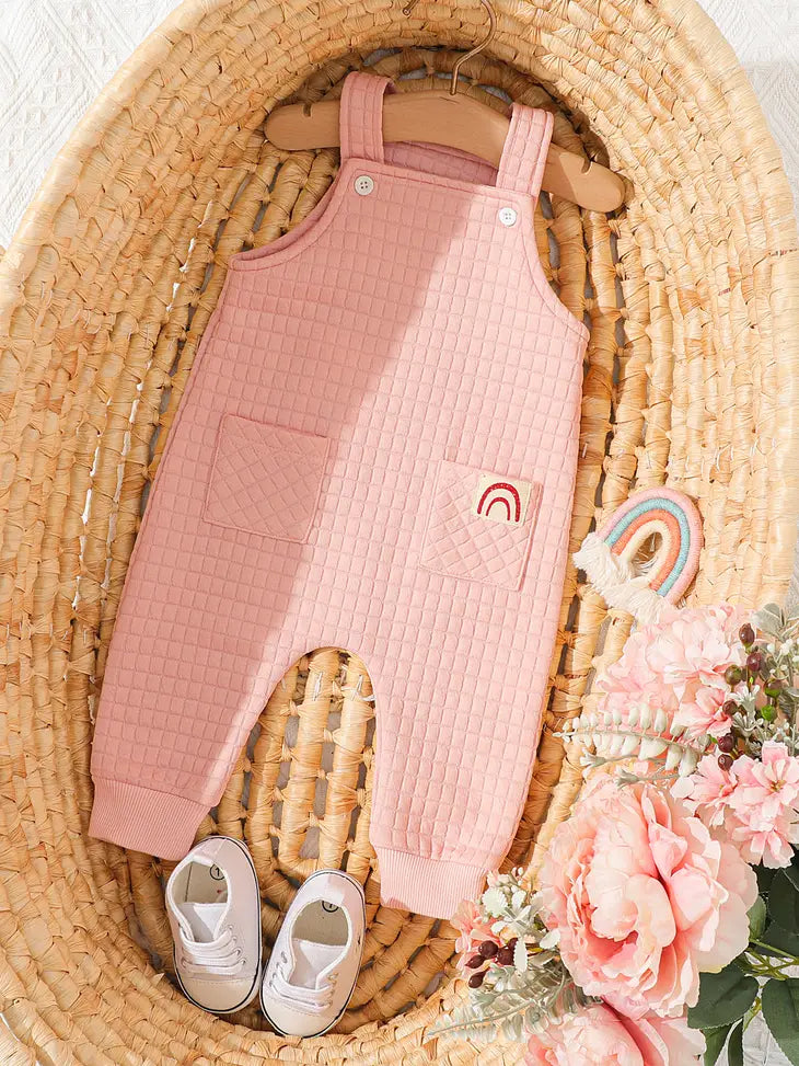 Pink Texture Overalls