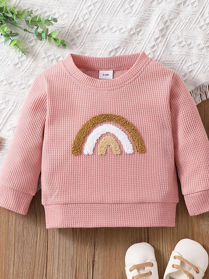 Rainbow waffle sweatshirt