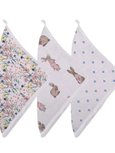 Load image into Gallery viewer, Wildflower/Bunny Washcloth 3 pack