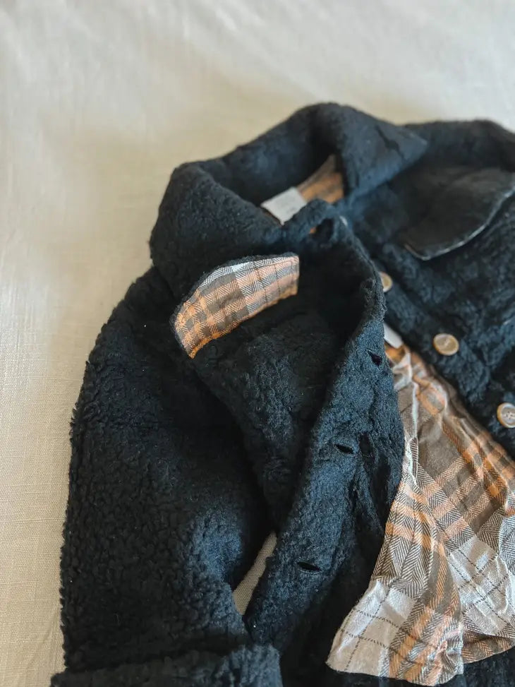 Kids Teddy Jacket- Black